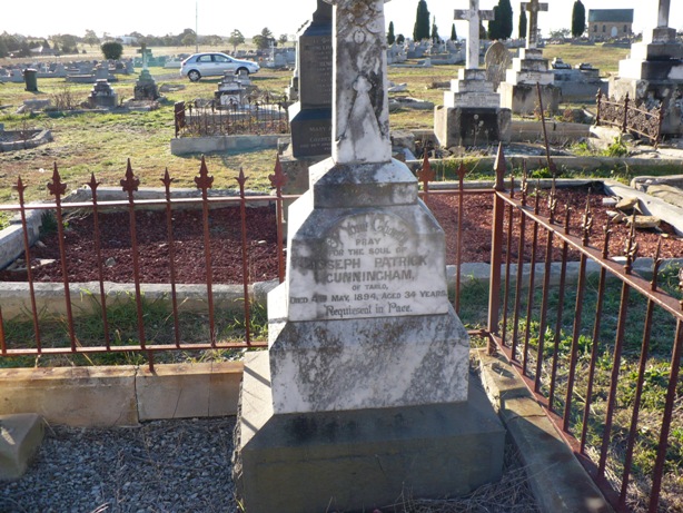 Headstone Joseph Cunningham